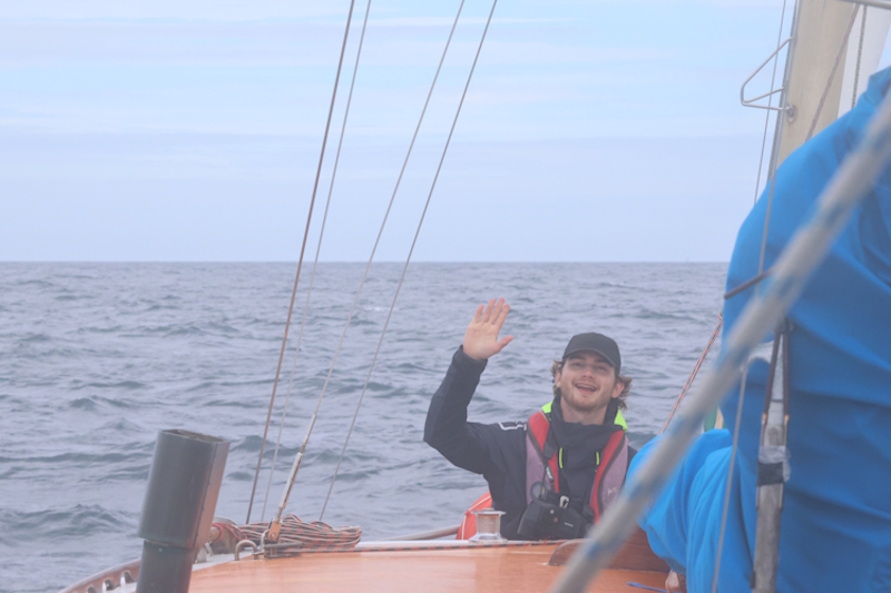 Me aboard the RV Celtic Mist of the IWDG
